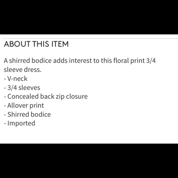 Vince Camuto red/blue 3/4 sleeve Shirred Dress - Picture 4 of 4